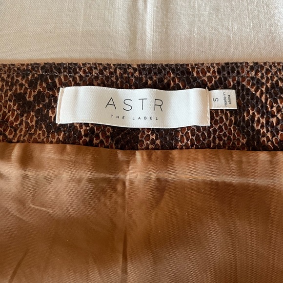 ASTR Snakeskin Mini Skirt Small - Picture 4 of 10